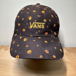 Vans Black Cap with floral design